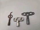 Set Of 3 Antique Vintage Hollow Barrel Clock Watch Winding Keys. — photo 7