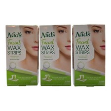 3X Nad's Facial Wax Strips - Eyebrow Hair Removal - 60 ct New Sealed NIB
