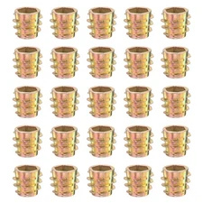 25pcs Screw without Gasket Zinc Alloy Hex Drive Threaded Inserts 2/7"-8 x 13mm