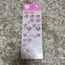Hello Kitty Sparkle Jewel Stickers - Retro Y2K Decoration