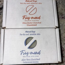 Frag-mend Natural Soap 2 Bars Dry And Sensitive Skin shea Butter And Aloe Vera