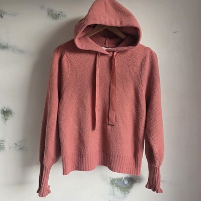 PHILOSOPHY Republic Clothing Rosa Teddy Hoodie Pullover S Viskose Kuschelig Weich Y2K