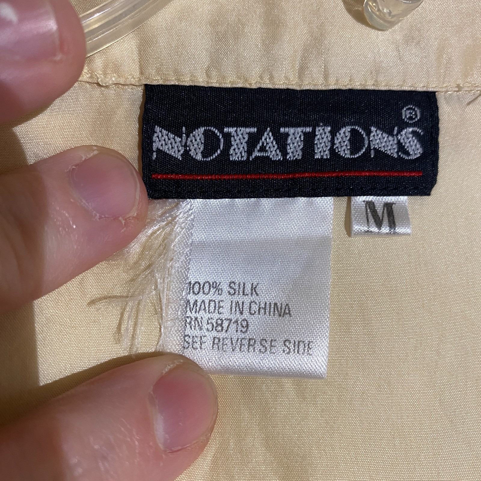 Vintage Notation Ruffle Front Button Up Blouse To… - image 4