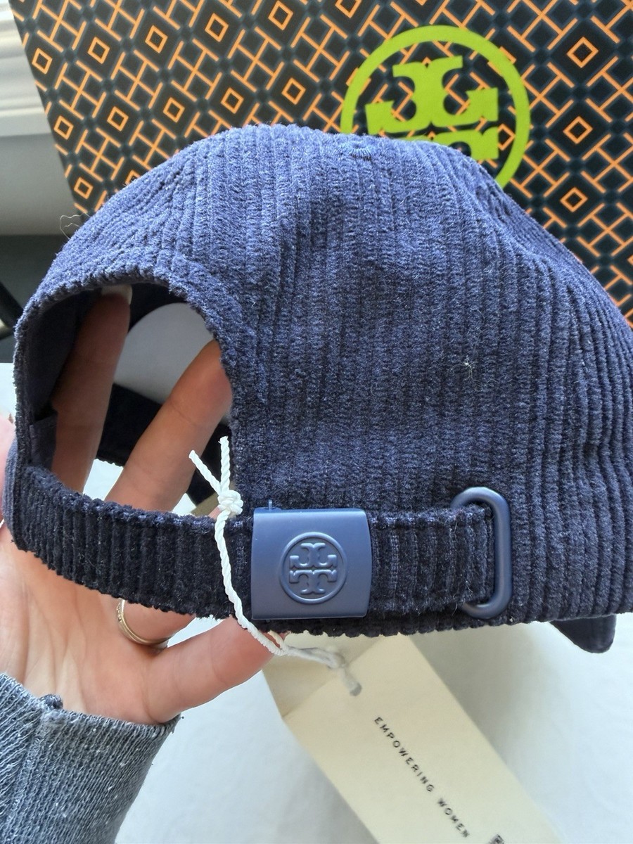 Tory Burch Corduroy Logo Cap Hat Tory Navy Blue Tory Burch Corduroy Logo Cap Hat Tory Navy Blue | eBay main image 3