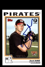 Signed Baseball Card Auto Zach Duke 2004 Topps 1st Edition #325 Pirates