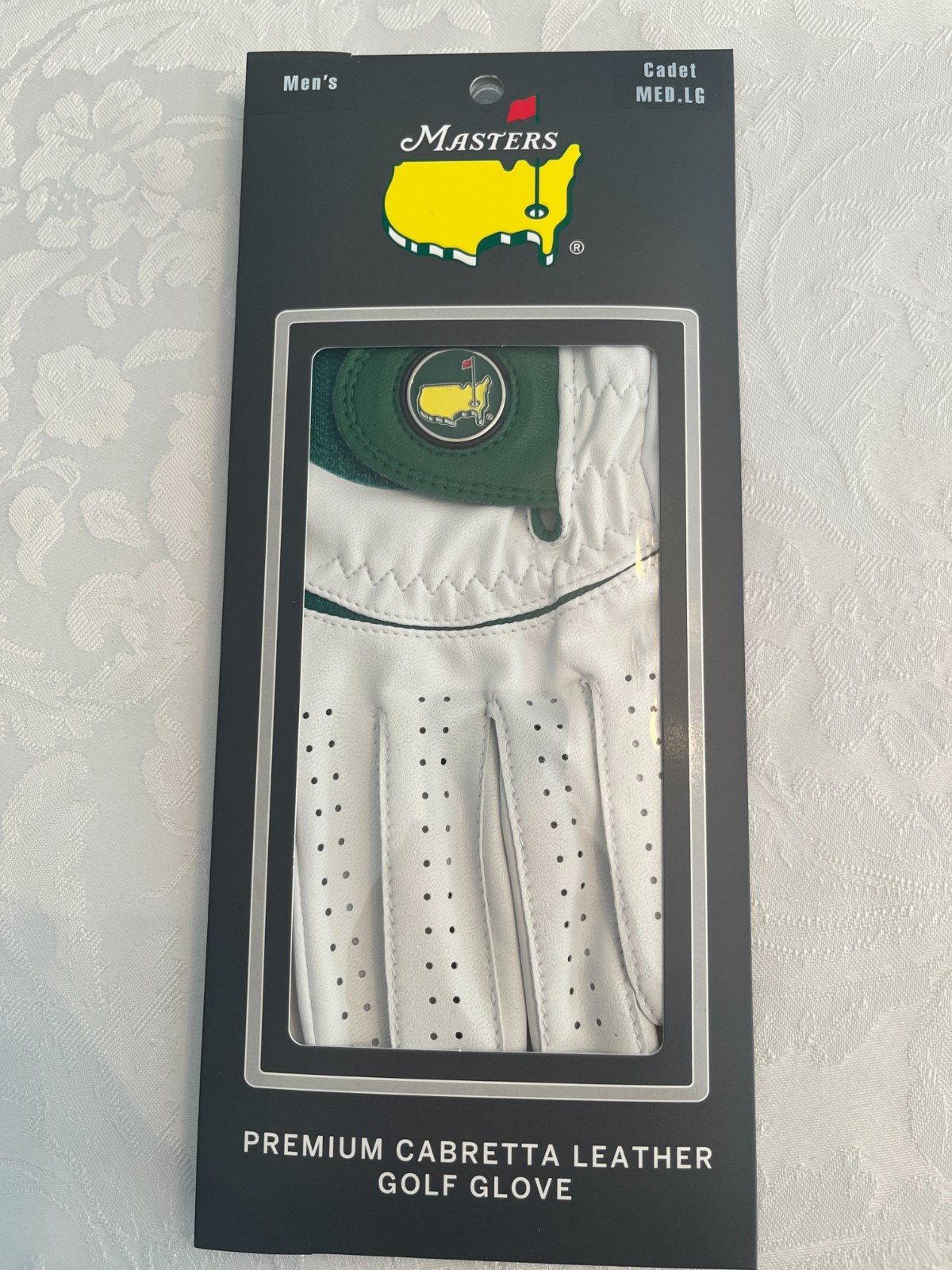 Glove Cabretta Leather + Ball Marker Mens Med Large