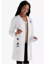 Meta Fundamentals 5 pocket 34" length women's lab coat - White - Size 2 XS/S