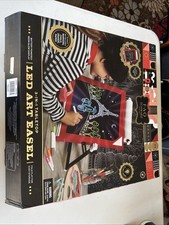 FAO Schwarz 3-IN-1 Tabletop LED Art Easel New In Box 15 Piece Set