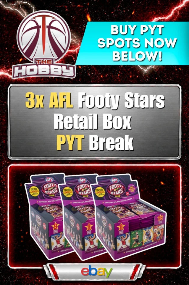 PRESOLD 3x AFL Footy Stars Retail Box PYT Break - Info Below