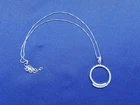 GRANDMA GRABE'S BEAUTIFUL VINTAGE 925 STERLING SILVER CZ RING 5G NECKLACE