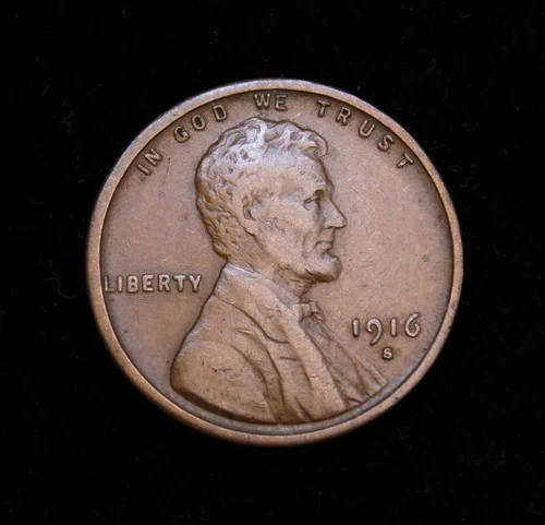 1916-S  Lincoln Wheat Cent   VF