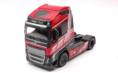 Diecast Truck Model Scale 1/43 Burago Volvo FH16 Globetrotter 750 XXL
