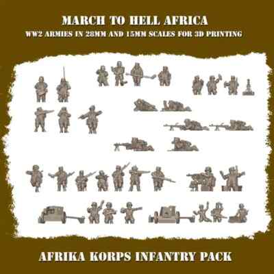 German Afrika Korps 15mm & 28mm Miniaturen für Tabletop & Wargaming
