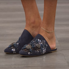 Charles by Charles David Women's Fickle Embellished Mule Navy 6 M