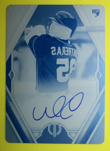 2021 Topps Tribute CYAN Printing Plate William Contreras Braves AUTO RC 1/1