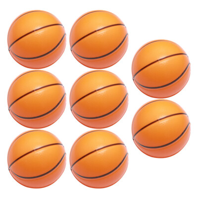 8PCS Foamed Basketball Stress Balls Kids Stress Balls Toys Mini Stress Balls