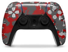 Skin Sony PS5 Controller WraptorCamo Old School Camouflage Camo Red