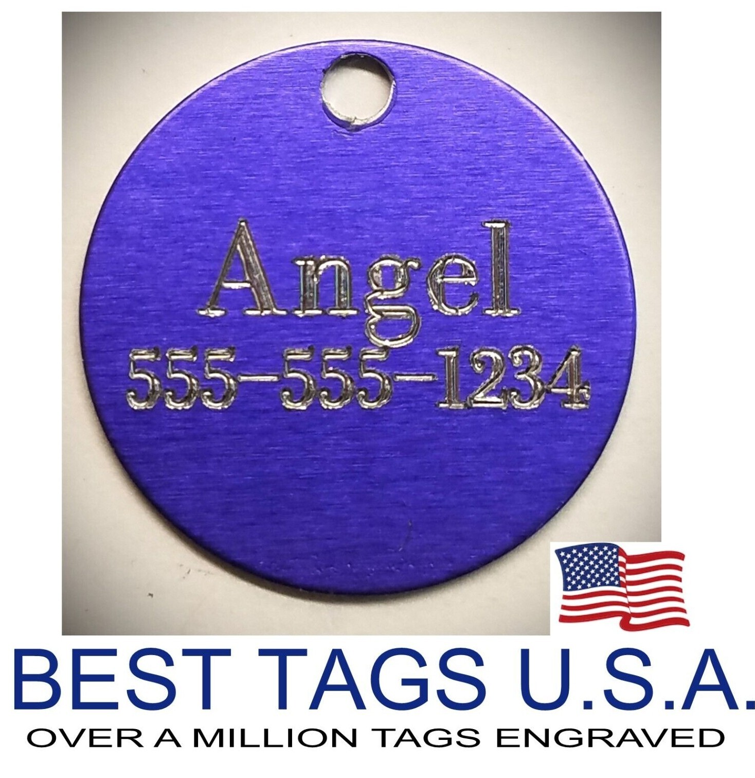 CUSTOM ENGRAVED PERSONALIZED PET TAG ID DOG CAT NAME TAG Made IN USA eBay