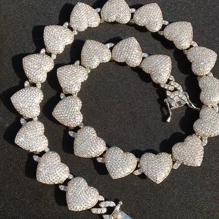 Collana Tennis da Uomo Iced Out in Oro 18k con Zirconi e Diamanti CZ, Stile Hip Hop