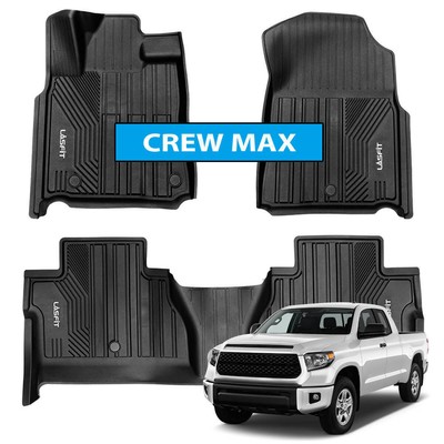 TPE Liners Floor Mats for Toyota Tundra 14-2021 CrewMax Cab All Weather