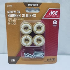 ACE Screw On Rubber Sliders 1" Round   #5426135 8 pcs.