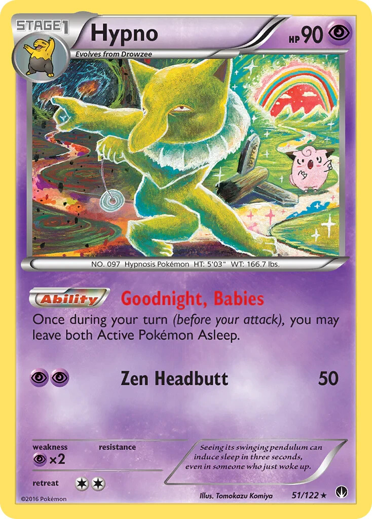 Hypno 51/122 BREAKpoint Pokemon Card LP
