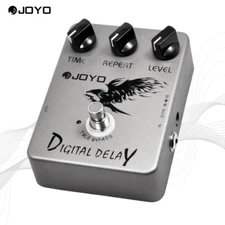 JOYO Digital Delay Guitar Pedal Range True Bypass Time/Repeat/Level Open Box