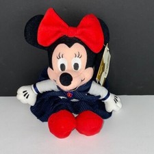 Disney Store Minnie Mouse Character Plush 8 Inch July Birthstone Beanie NWT