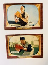 1955 Bowman Whitey Lockman + Ray Katt Vintage Giants *soft Corners Edge Wear