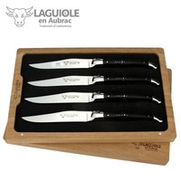 Laguiole En Aubrac - 4 Steakmesser Aus Frankreich - Ebenholz - Tafel-Messer Edel