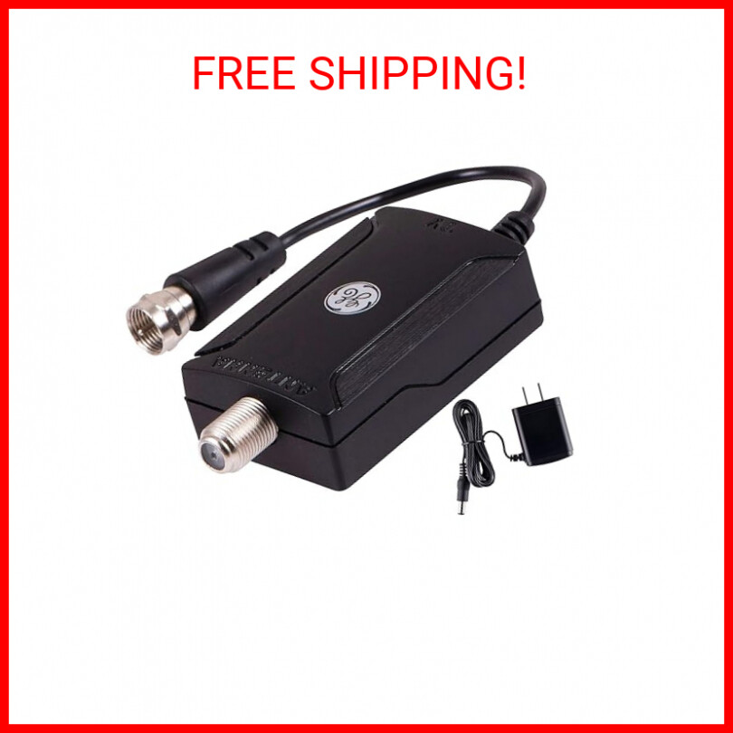 GE Indoor HD Digital TV Antenna Amplifier, Low Noise Antenna Signal