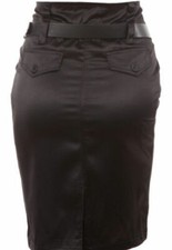 BLEISTIFT BUSINESS SATIN ROCK STRECH ROCK SCHWARZ ODER BEIGE (VB)