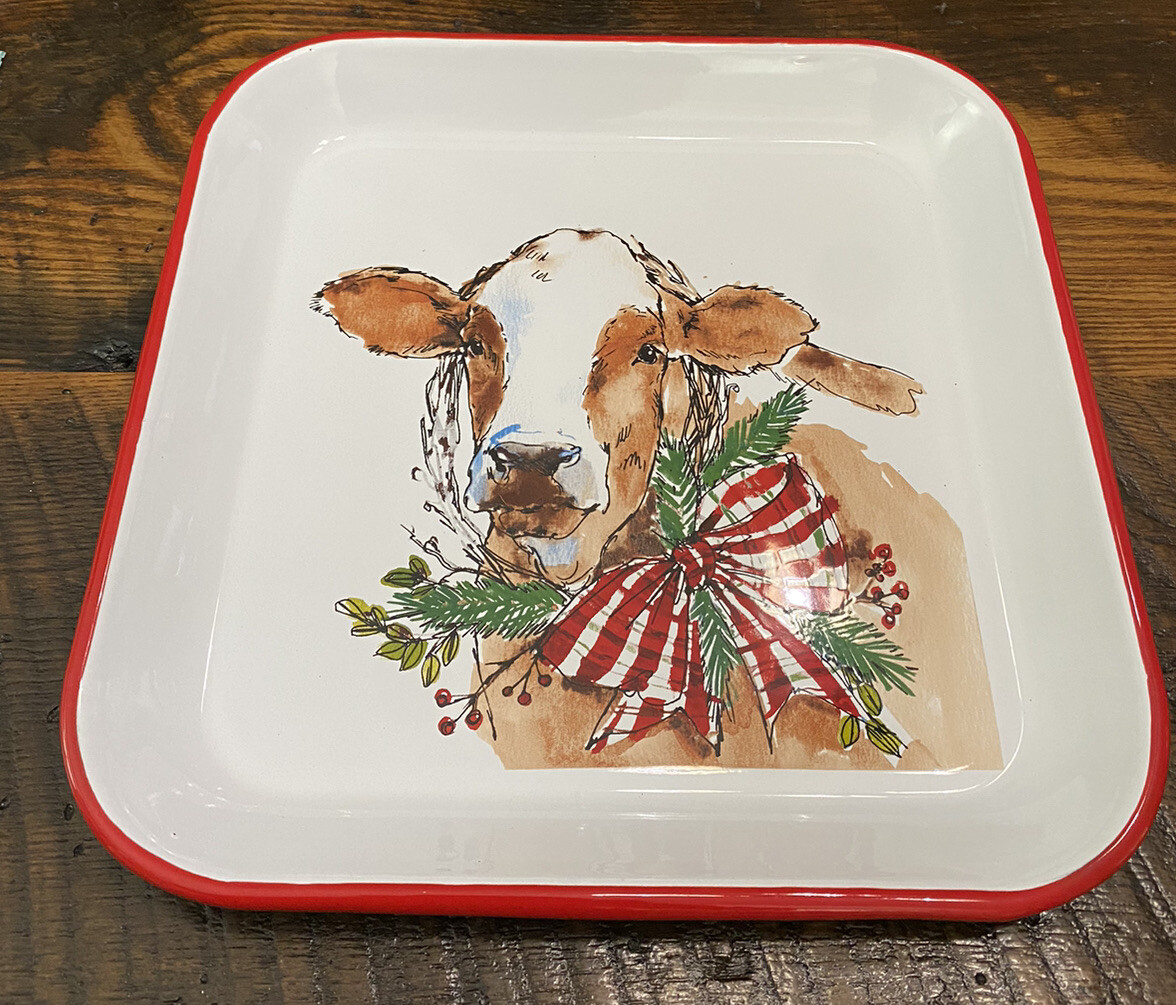 Christmas Farmhouse Serving Platter Robert Stanley PINE LODGE