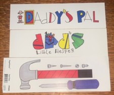 Lot Of 3 COCK~A~DOODLE DIECut Title Borders ~Daddys Pal Hammer/Tools Dads Helper