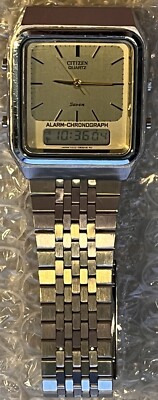 Vintage CITIZEN WR DIGI-ANA ALARM CHRONOGRAPH Quartz WATCH 