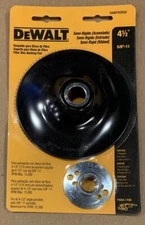 DeWalt Fiber Disc Backing Pad w/ Disc Nut for 4 1/2” Angle Grinders DABP4SR58