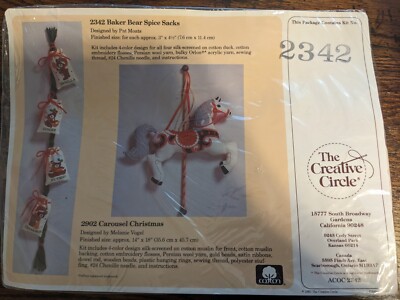 Creative Circle #2342 Baker Bear Spice Sacks Kit County Farmhouse Granny Vintage