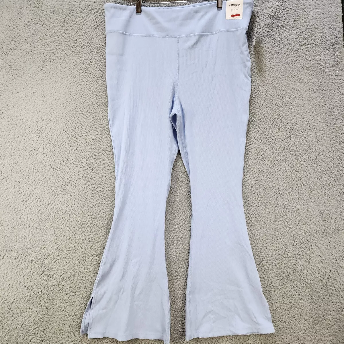 Cotton On Trendy Plus Size Active Rib Flare Pants Women's 18 Iced