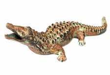 Krokodil Figur Deko Gartenfigur Eisen Edelrost Patina Vintage Alligator Reptil
