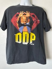 Vtg 90s USA Single Stitch Diamond Dallas Page Black T Shirt XL WCW Wrestling