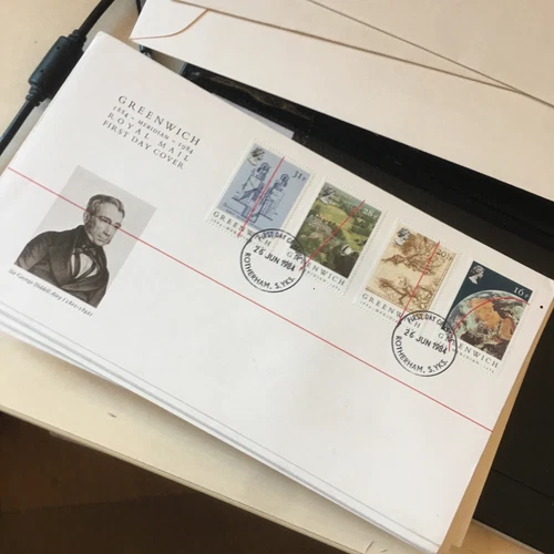 GB FDC FIRST DAY COVER 1984 GREENWICH OBSERVATORY ROTHERHAM PMK UNADDRESSED WCP