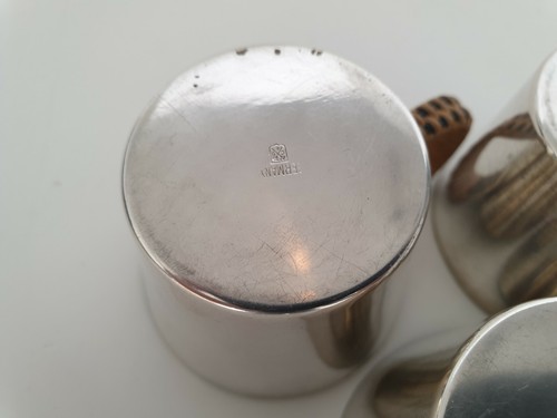 Art Déco Design Teetassen versilbert, Carl Deffner Esslingen - ohne Glaseinsatz - Bild 7 von 9