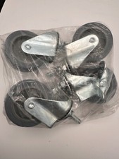 Houseables 3" Caster Wheels Casters Set of 4 Locking WorkBench Kitchen Islands