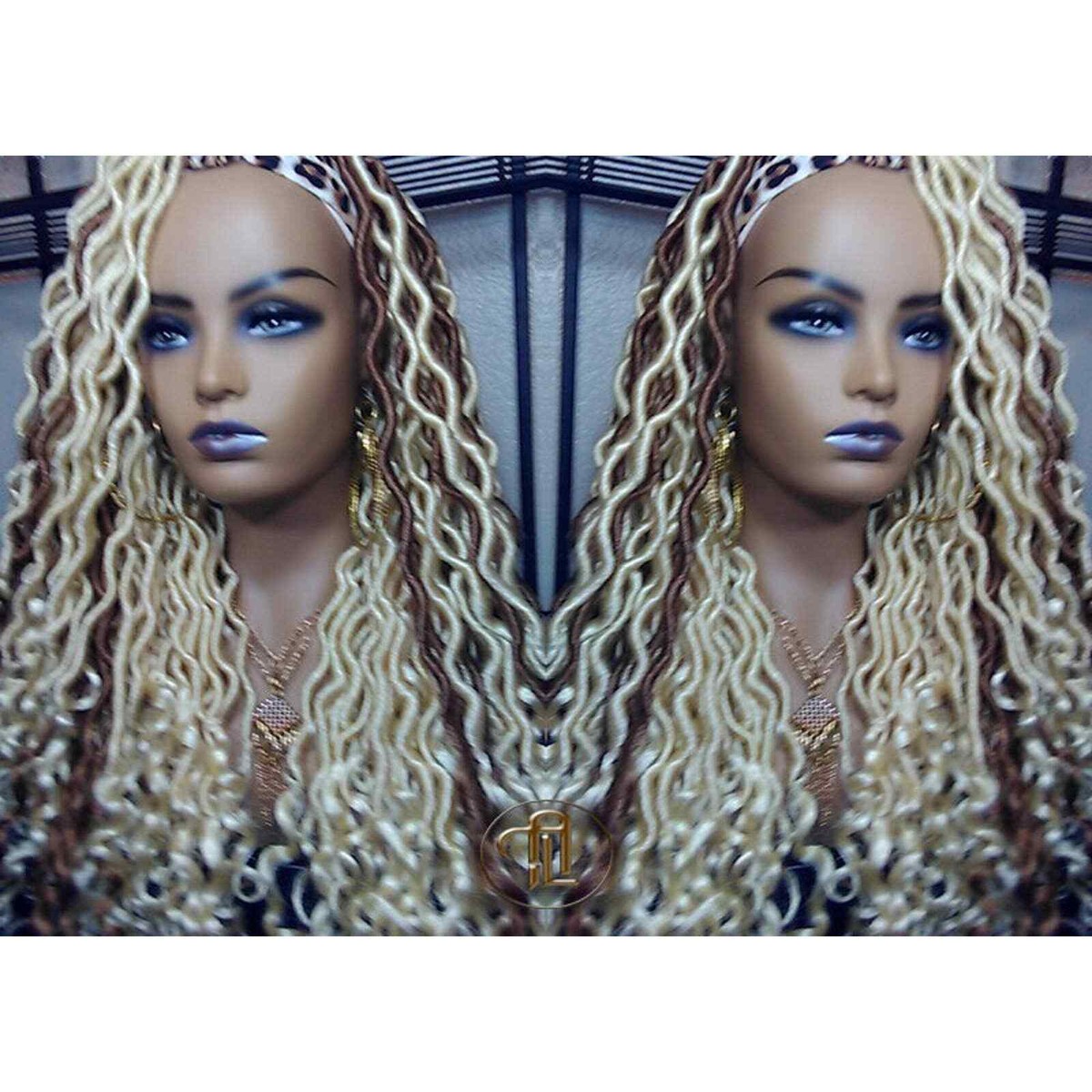 Headband Wig Blonde 613 Platinum Goddess Faux Locs Gypsy Bohemian Boho Dread Wig Amazon.com : 613 Goddess Locs Crochet Hair,5 Packs 14 Inch  main image 4