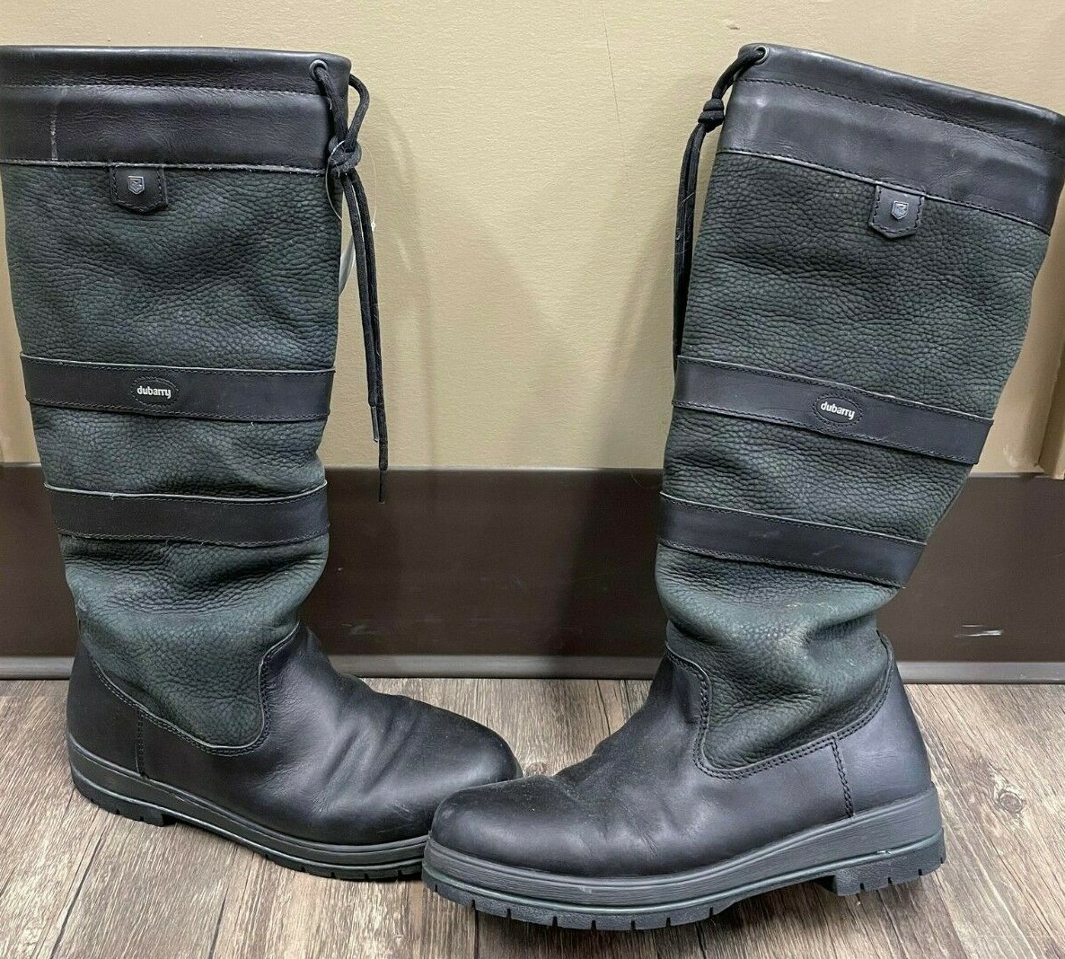 Dubarry Boots - Black/Dark Green - Size 