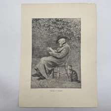 Antique Carlyle At Chelsea Art Book Print Engraving