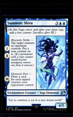 2025 MTG Magic The Gathering FIN Final Fantasy #78 Summon Shiva Saga Elemental