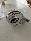 New ListingJoe Namath Autographed NY Jets SB Mini Helmet With Display Case Signed In Person