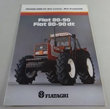 Brochure / Booklet Fiat - Fiatagri Tractors 80-90 / 80-90 DT Stand Circa 1984