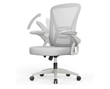 Bürostuhl mit klappbaren Armlehnen, ergonomischer Schreibtischstuhl mit Lendenwi